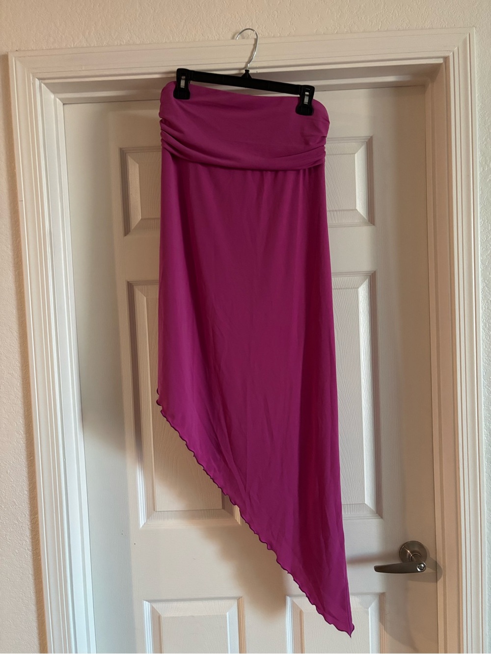 Urban Outfitters Fuchsia Asymmetrical Skirt with Folded Waist